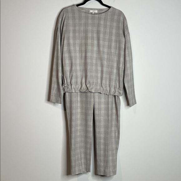 Antonelli FirenzeWomen’s Virgin Wool Plaid Pants Set Size 40 US 4